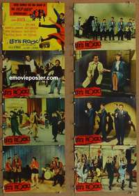 c486 LET'S ROCK 8 movie lobby cards '58 Paul Anka, rock 'n' roll!
