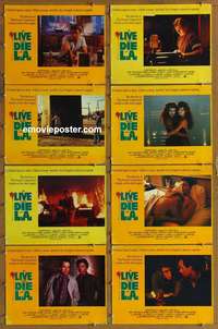 c854 TO LIVE & DIE IN LA 8 English movie lobby cards '85 Friedkin