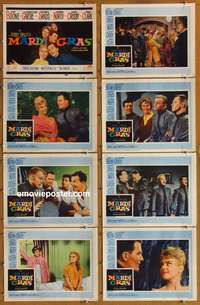 c524 MARDI GRAS 8 movie lobby cards '58 Pat Boone, Christine Carere