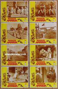 c528 MASSACRE HARBOR 8 movie lobby cards '69 from TV, Rat Patrol!