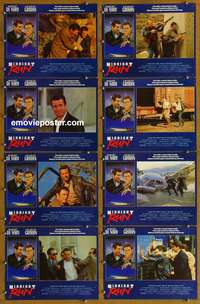 c539 MIDNIGHT RUN 8 English movie lobby cards '88 Robert De Niro, Grodin