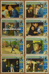 c546 MIRAGE 8 movie lobby cards '65 Gregory Peck, Diane Baker