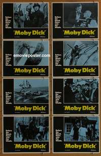 c553 MOBY DICK 8 movie lobby cards R76 Gregory Peck, Orson Welles