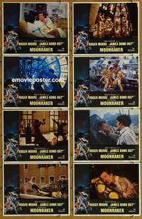 c562 MOONRAKER 8 movie lobby cards '79 Roger Moore as James Bond!