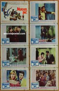 c575 MURDER INC 8 movie lobby cards '60 Stuart Whitman, May Britt