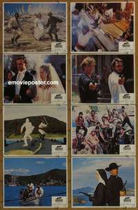 c584 NATE & HAYES 8 movie lobby cards '83 Tommy Lee Jones, O'Keefe