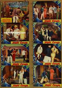 c598 NIGHT CARGO 8 movie lobby cards '36 Lloyd Hughes, Jacqueline Wells