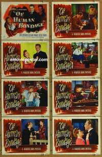 c614 OF HUMAN BONDAGE 8 movie lobby cards '46 Henreid, Eleanor Parker