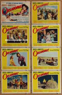 c618 OKLAHOMA 8 movie lobby cards '56 it's here at popular prices!