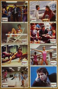 c655 PERFECT 8 movie lobby cards '85 sexy Jamie Lee Curtis & Travolta!