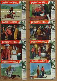 c671 POSSE FROM HELL 8 movie lobby cards '61 Audie Murphy, John Saxon