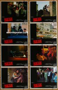 c708 REPORT TO THE COMMISSIONER 8 movie lobby cards '75 Moriarty