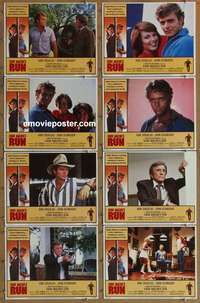 c251 EDDIE MACON'S RUN 8 movie lobby cards '83 Kirk Douglas, Schneider
