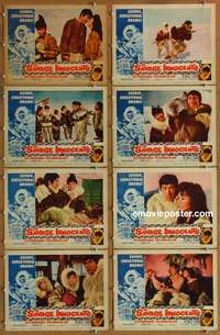 c739 SAVAGE INNOCENTS 8 movie lobby cards '61 Anthony Quinn, Yoko Tani