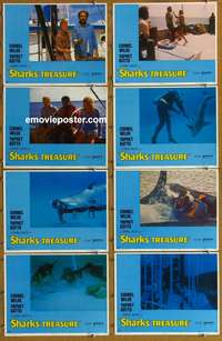 c758 SHARKS' TREASURE 8 movie lobby cards '75 Cornel Wilde, Kotto