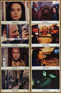 c768 SILENCE OF THE LAMBS 8 movie lobby cards '90 Jodie Foster