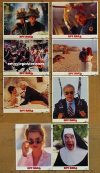 c792 SPY HARD 8 movie lobby cards '96 Leslie Nielsen, Sheridan