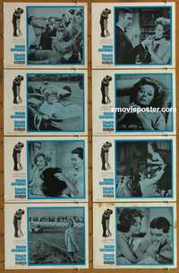 c814 STOLEN HOURS 8 movie lobby cards '63 she uses men like pep pills!