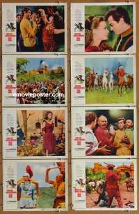 c833 TARAS BULBA 8 movie lobby cards '62 Tony Curtis, Yul Brynner