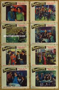 c856 TOMBSTONE THE TOWN TOO TOUGH TO DIE 8 movie lobby cards '42 Dix