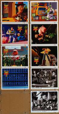 c026 TOY STORY 2 9 movie lobby cards '99 Tom Hanks, Tim Allen, Pixar