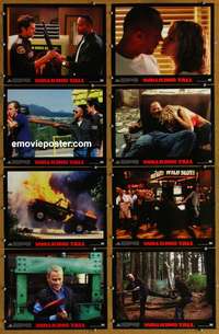 c887 WALKING TALL 8 movie lobby cards '04 The Rock, Johnny Knoxville