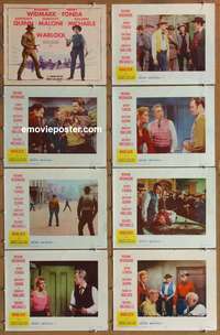 c890 WARLOCK 8 movie lobby cards '59 Henry Fonda, Richard Widmark