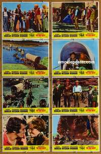 c891 WAY WEST 8 movie lobby cards '67 Kirk Douglas, Robert Mitchum