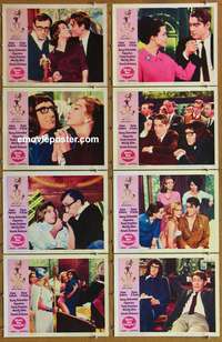 c897 WHAT'S NEW PUSSYCAT 8 movie lobby cards '65 Woody Allen, O'Toole