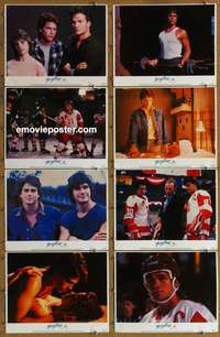 c933 YOUNGBLOOD 8 movie lobby cards '86 Rob Lowe, ice hockey!