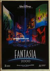 d126 FANTASIA 2000 DS Aust one-sheet movie poster '99 Walt Disney cartoon