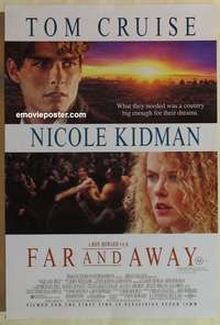 d127 FAR & AWAY Aust one-sheet movie poster '92 Tom Cruise, Nicole Kidman