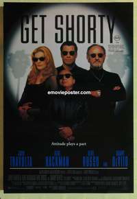 d130 GET SHORTY DS Aust one-sheet movie poster '95 John Travolta, DeVito