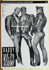 d081 DADDY & THE MUSCLE ACADEMY Finnish movie poster '92 Tom artwork!