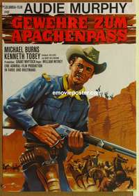 d438 40 GUNS TO APACHE PASS German movie poster '67 Audie Murphy