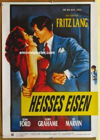 d446 BIG HEAT German movie poster R80s Glenn Ford, Gloria Grahame
