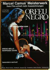 d451 BLACK ORPHEUS German movie poster R70s Marcel Camus, Orfeu Negro