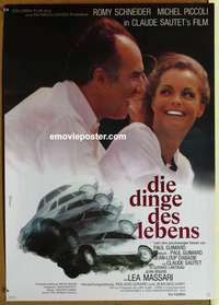 d539 THINGS OF LIFE German movie poster '69 Romy Schneider, Piccoli