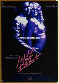 d546 WILD AT HEART German movie poster '90 David Lynch, Nicolas Cage