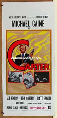 d233 GET CARTER Italian locandina movie poster '71 Michael Caine, Ekland