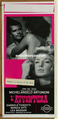 d238 L'AVVENTURA Italian locandina movie poster R69 Antonioni