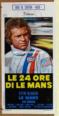 d240 LE MANS Italian locandina movie poster '71 McQueen, car racing!