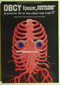 d276 ALIEN Polish movie poster '79 Sigourney Weaver, Erol art!