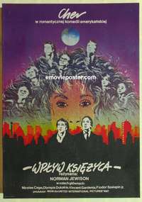 d302 MOONSTRUCK Polish movie poster '87 Cher, Nicholas Cage, Dukakis