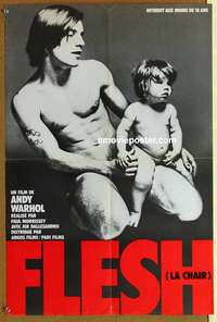 d050 FLESH French 23x35 movie poster '68 Andy Warhol, Morrissey