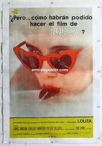 f288 LOLITA linen Argentinean movie poster '62 Stanley Kubrick