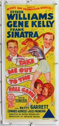 f140 TAKE ME OUT TO THE BALL GAME linen Aust daybill movie poster '49