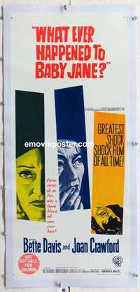 f141 WHAT EVER HAPPENED TO BABY JANE linen Aust daybill movie poster '62