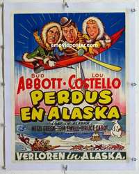 f147 LOST IN ALASKA linen Belgian movie poster '52 Abbott & Costello