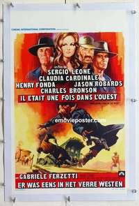 f149 ONCE UPON A TIME IN THE WEST linen Belgian movie poster R70s Leone